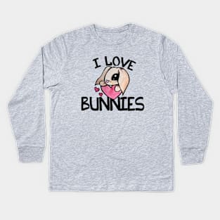 I love Bunnies Kids Long Sleeve T-Shirt